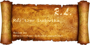 Rötzer Ludovika névjegykártya